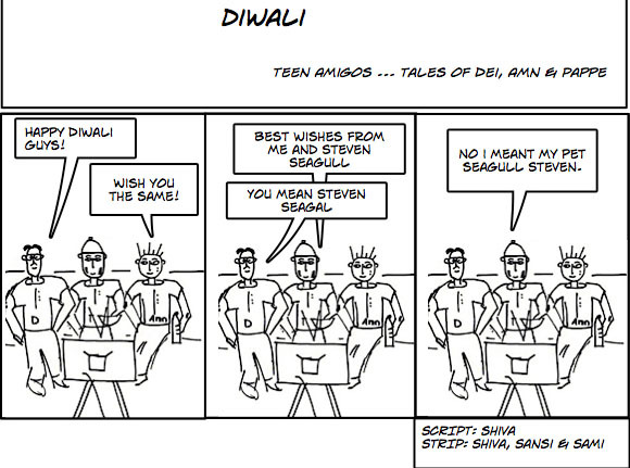 The Amigos celebrate Diwali